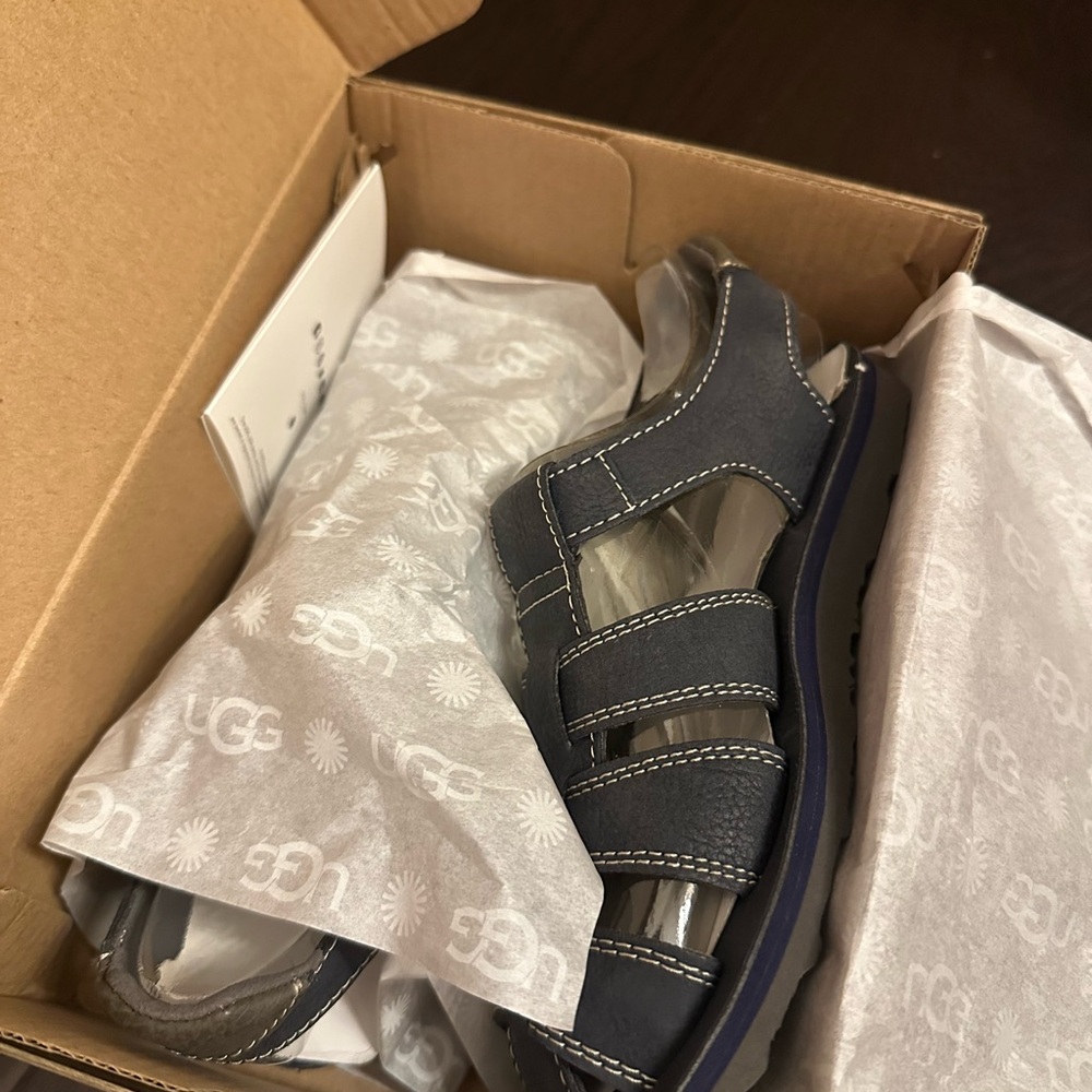 UGG Kids Dark Blue Strappy Sandals